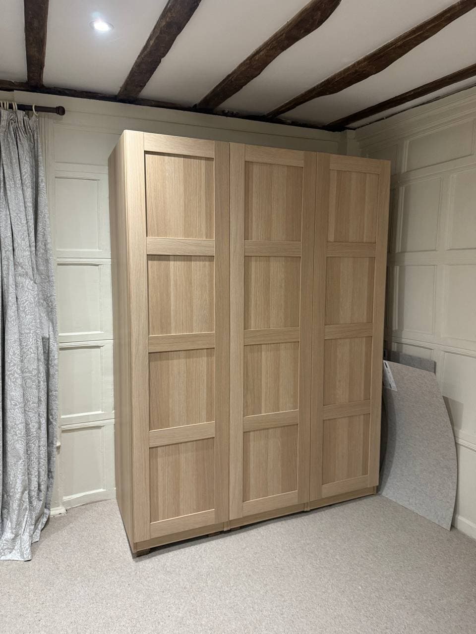 Oak wardrobe assembly by professional handyman